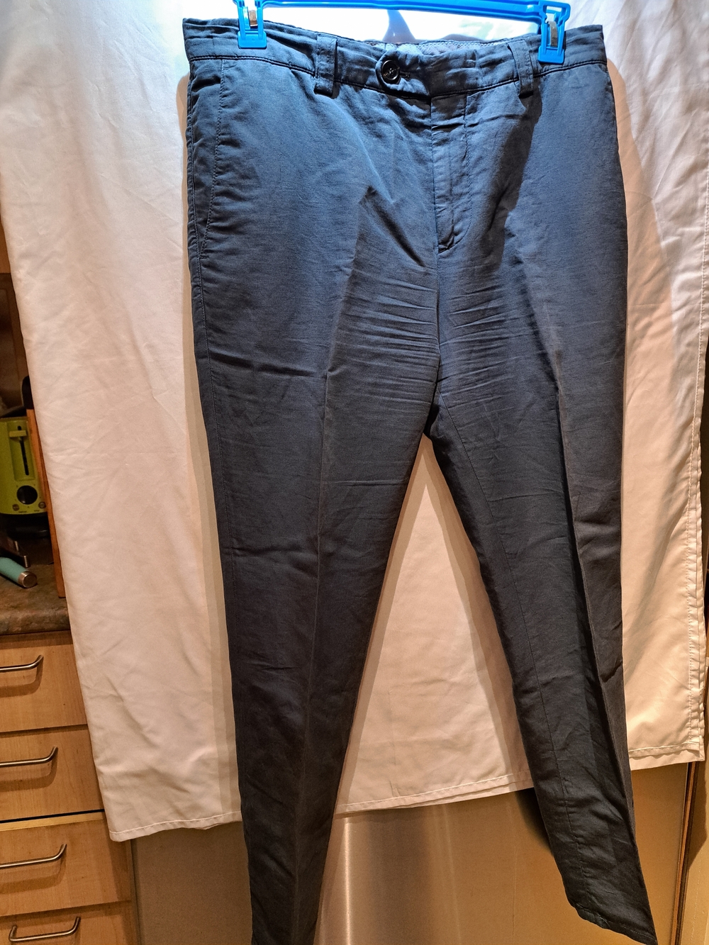 Brunello Cucinelli Navy and Gray Tailored Trousers